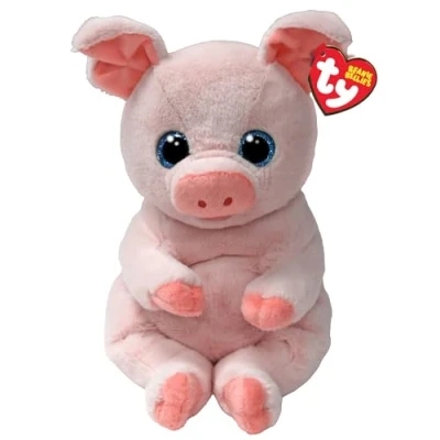 Imagen de Ty Beanie Bellies Penélope la Ceralina con los Ojos Azules Brillante, Animales de Peluche el Pancino Suave Originales 30 Cm T43202