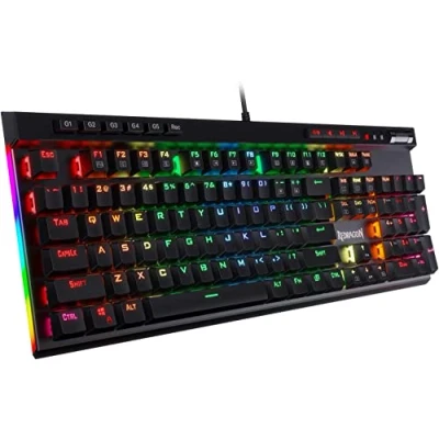 Imagen de Redragon K580 RGB LED retroiluminado Teclado mecánico para Juegos, 104 Teclas Anti ghosting Gamer Keyboard con interruptores mecánicos Marrones, 16,8 Millones de retroiluminación Personalizable