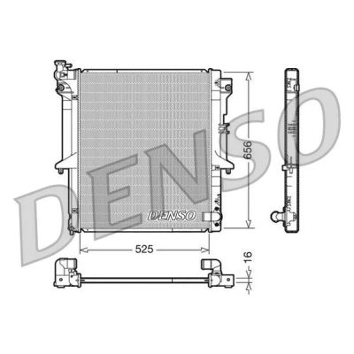 Imagen de DENSO DRM45017 Radiador, refrigeración del motor Aluminio 525 656 16 MITSUBISHI: L200 / Triton IV Pick up