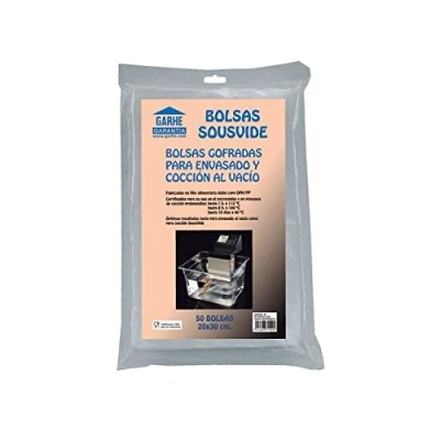 Imagen de 50 Bolsas gofradas para coccion y envasado al vacio 20x30 sous vide