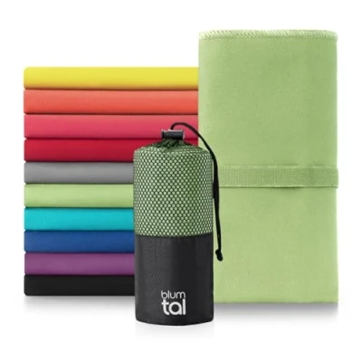 Imagen de Blumtal Toalla Microfibra 120x60 cm Toallas Gimnasio de Secado rápido Gym para Deporte Verde