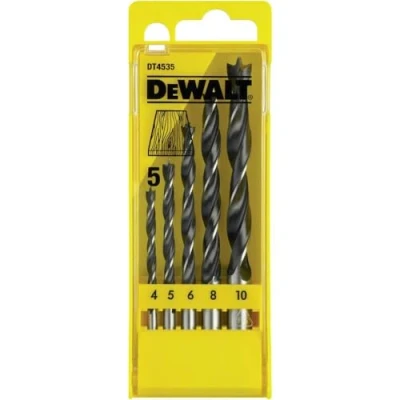Imagen de DEWALT DT4535 QZ Juego de 5 brocas estándar para madera en cassette plástico Ø 4,5,6,8,10mm