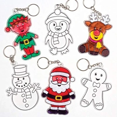 Imagen de Baker Ross Llaveros Atrapasueños Navideños (Pack de 6) Artes y manualidades festivas