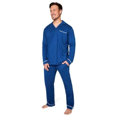 Imagen de CityComfort Conjunto Pijama Hombre con Mangas largas y Pantalones, Tallas M 3XL, Invierno, Navidad Regalos (Azul, M)