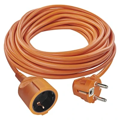 Imagen de EMOS H05VV F3G Alargador de Corriente para Interior, Schuko, IP20, 1,5 mm², protección Infantil, 25 m