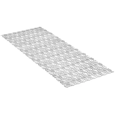 Imagen de Tatay Alfombra de Bañera Antideslizante PVC con Ventosas, Resistentes a Moho y Microbios, Anti Bacteriano, Diseño Piscis, Blanco. Medidas 97 x 36 cm