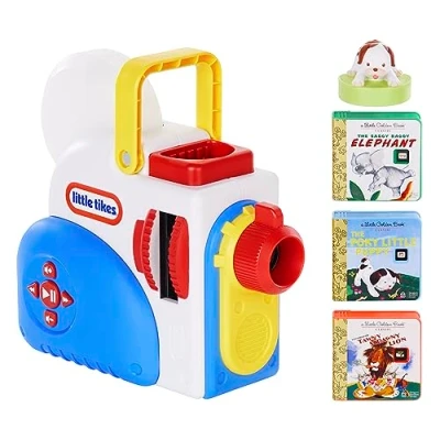 Imagen de Little Tikes Story Dream Machine Juego de iniciación Storytime, libros, Golden Book, reproducción audio, personaje The Poky Puprit, luz nocturna, regalo juguete para niños