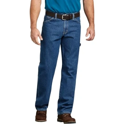 Imagen de Dickies Hombre, Vaquero utilitario de Corte Holgado, Azul ÍNDIGO Lavado A LA Piedra, 34W / 30L