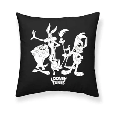 Imagen de BELUM funda de cojín 100% algodón Looney B&amp;W A 45x45cm, suave, varios tamaños, multicolor