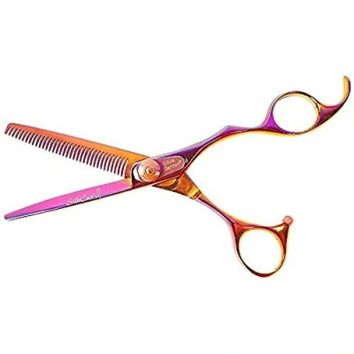 Imagen de Olivia Garden SilkCut™ Thinner Shear, European, Size 6&quot;, 35 Teeth, Rainbow Edition Handcrafted with Japanese Steel, Sleeve