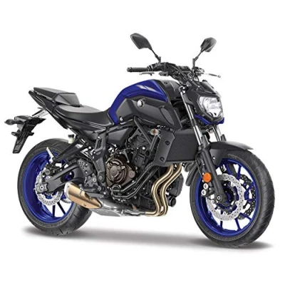 Imagen de Maisto Yamaha MT07 Motorbike 1:18 Scale Incredibly Detailed Die Cast Replica Collectible Motorcycle Model Motocicleta Moto, Color Negro, Small (May Cheong M34007 18855)