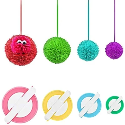 Imagen de Pom Maker, DIY Pompoms Artesanía Doll haciendo Kits Hilado de lana Knitting Craft Tool Set Fabricante Maker (4)