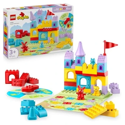 Imagen de LEGO Duplo Juego del Castillo de Hopsy Juguete Educativo con 3 Animales Inc. Conejo, y Mesa Infantil Regalo Cumpleaños para Niñas Niños 3+ Años 10450