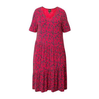 Imagen de Ulla Popken Short Sleeve Vestido informal, Mujer, Talla: 52/54, Neon red