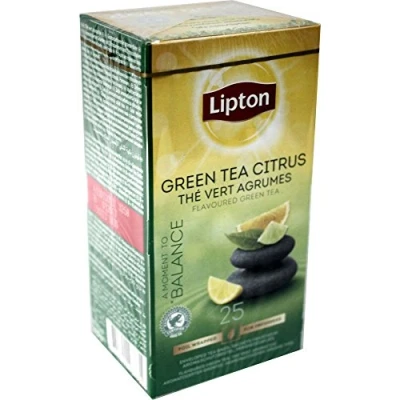 Imagen de Lipton té Verde Cítrico Agrumes Vert A momento para equilibrar 25 bolsitas de