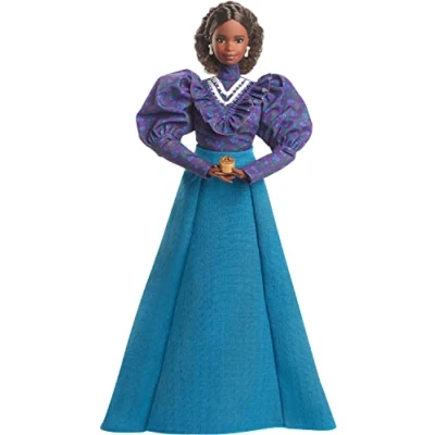 Imagen de Barbie Muñeca inspiradora para mujer, Madam C.J. Walker con blusa de manga abombada, falda longitud completa y accesorios, coleccionable soporte muñecas certificado autenticidad