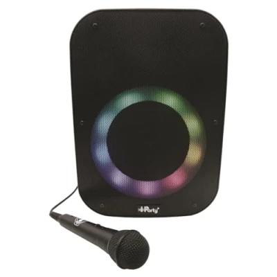 Imagen de Lexibook, iParty, Altavoz Bluetooth®, con Efectos de luz, micrófono, batería Recargable, Negro, K8210
