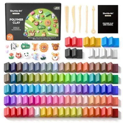 Imagen de Shuttle Art 117 Piezas Kit Arcilla Polimérica en Bloques Pequeños, 95 Colores Únicos y Más Habituales de Polymer Clay, para Modelar Ideal Bricolaje Niños Adultos