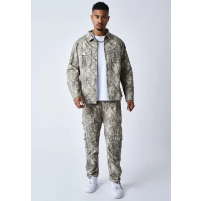 Imagen de Project X Paris Motif Branchage Camisa, Hombre, Talla: Large, Beige