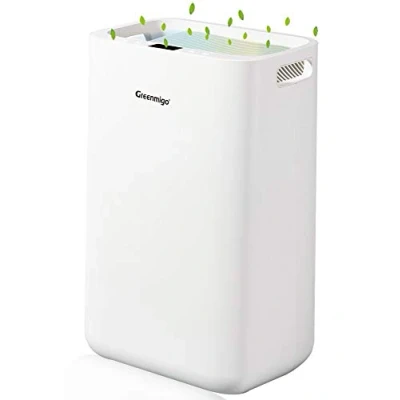 Imagen de Greenmigo Deshumidificador Eléctrico Portátil 13L/24h con Refrigerante R290,Deshumidificación Continua y Silenciosa,Automático hasta 50m2 para Hogar Dormitorio Cocina Armarios Garaje