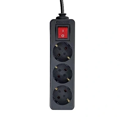 Imagen de Regleta 3 enchufes schuko 1,5m con interruptor 7hsevenon