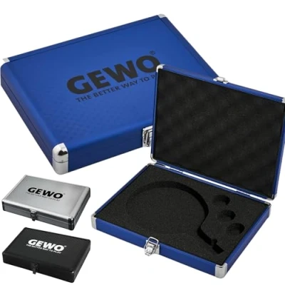 Imagen de GEWO maletín de Aluminio para Raqueta Ping Pong, con Espuma un Transporte Protegido y Almacenamiento Seguro Raquetas Pong Pelotas, Color Azul