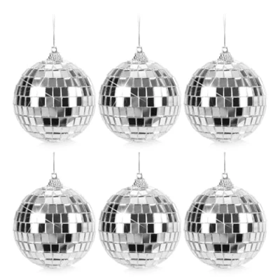 Imagen de com four® 6X Bola de Discoteca para Colgar Fiestas, Nochevieja, cumpleaños, Fiesta temática Ø7cm (Ø 7cm)