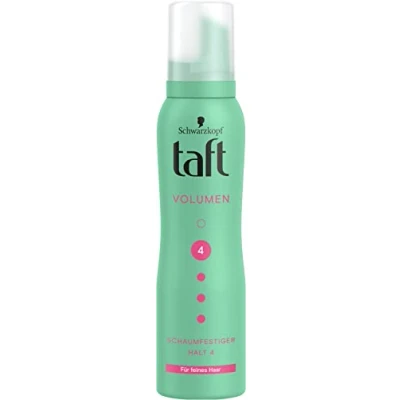 Imagen de Taft espuma de volumen para cabello fino, grado sujeción 4 (150 ml), el y agarre fuerte, peinado con 24 horas duración