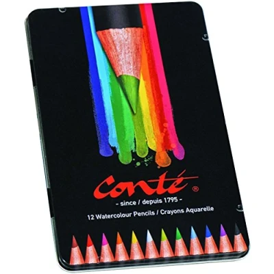 Imagen de Conté Colouring Lápices de Colores Surtidos, Caja Metálica 12 Unidades