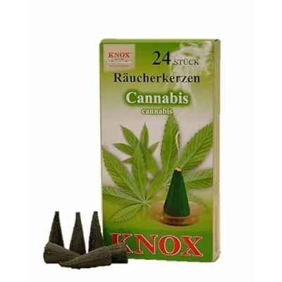 Imagen de Knox 013400 conos de incienso Cannabis, 24 unidades, relajación, Navidad, aromáticos