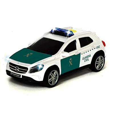 Imagen de Dickie Toys Coche Mercedes Clase a de la Guardia Civil Juguete, Fricción, con Luz y Sonido, Apto para Niños Niñas Partir 3 años 15 cm