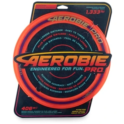 Imagen de Aerobie Ring Wurfring mit Durchmesser, orange Pro Flying Anillo de lanzamiento (diámetro: 33 cm), color naranja, (Spin Master 6046388)