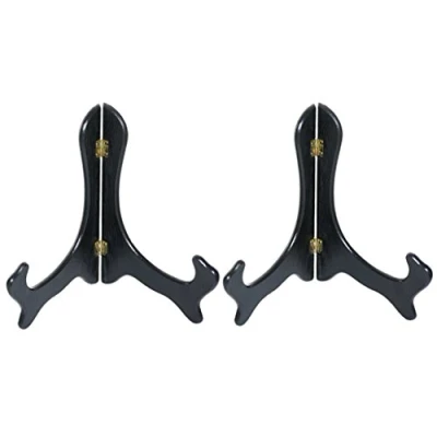 Imagen de Tincogo Caballetes de Madera como Negro Placa Soporte Pantalla Soportes Foto Marco 8 Pulgadas Negro(Paquete 2)