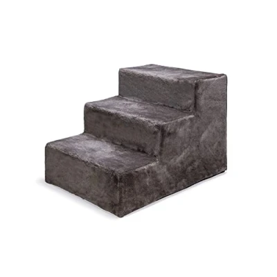 Imagen de Karlie Easy Step Escalera para Perros (Felpa/Madera), Color Gris Oscuro