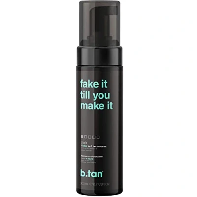 Imagen de b.tan Espuma Autobronceadora Oscura Fake It Till You Make 1 hora, sin olor a bronceado falso, Apto para veganos, crueldad animal, 200ml