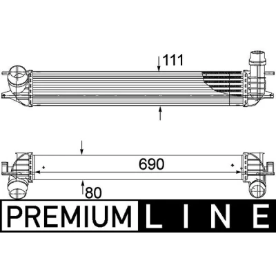 Imagen de MAHLE ORIGINAL CI 155 000P Intercooler RENAULT: LAGUNA 3, 3 Grandtour