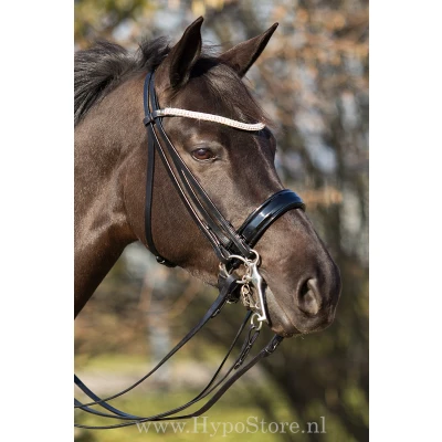 Imagen de Premiera &#039;&#039;Prades&#039;&#039; Black double bridle with crystal browband