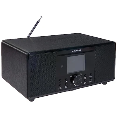 Imagen de GRUNDIG GIR1070 DTR 7000 Radio por Internet Todo en uno, FM/RDS/Dab+/Radio Internet, Bluetooth, función de repetición, Alarma Dual, Pantalla a Color 2,8 Pulgadas, Negro