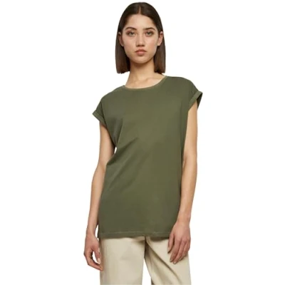 Imagen de Urban Classics Extended Shoulder Camiseta básica, Mujer, Talla: Large, Olive