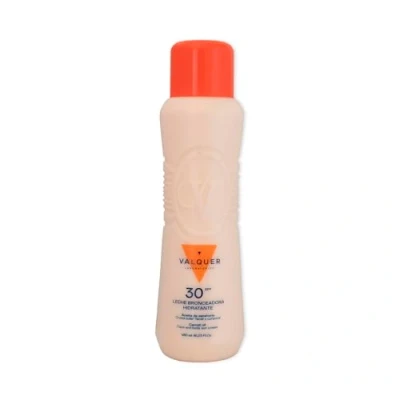 Imagen de Valquer Leche Hidratante Bronceadora de Zanahorias SPF 30. Uso Facial y Corporal. Protección Solar Alta. Bronceado Natural 500 ml