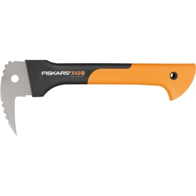 Imagen de Fiskars WoodXpert Zapa XA2, Longitud: 34.8 cm, Hoja de acero templado/Material sintético reforzado con mango fibra vidrio, Incluye funda protectora, Negro/Naranja, 1003622