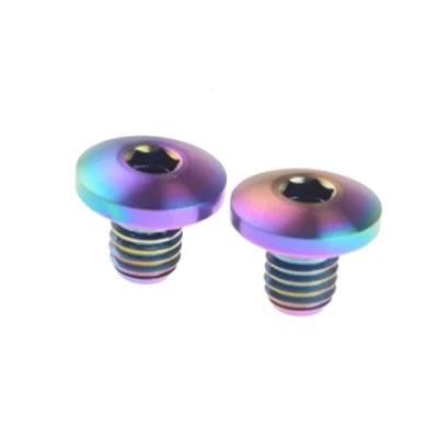Imagen de Ruifu Tornillos de aleación titanio Gr5 M5 para Shimano XT aceite mango freno bicicleta (2 unidades)