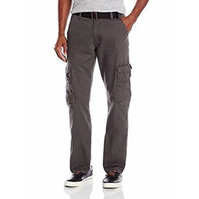 Imagen de Wrangler Authentics Pantalones cargo de pierna recta y corte relajado para hombre, Antractica (Anthracite Twill), 38W x 30L