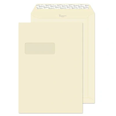 Imagen de Blake Premium Business 324 x 229 mm 120 gsm Bolsillo Despegar y sellar Ventana (61892), Cream Wove, Paquete de 500