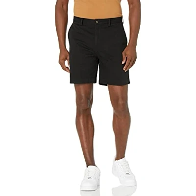 Imagen de Amazon Essentials Pantalones Cortos Chinos de Corte Clásico con Pernera 18 cm Hombre, Negro, 29W
