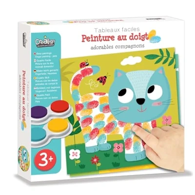 Imagen de Créa Lign&#039; Adorables compagnons Pintura de Dedo, Papel, Multicolor, 1 Unité (Lot 1)