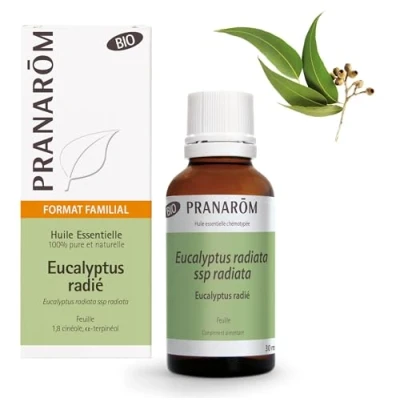 Imagen de PRANAROM Eucalito Radiata Bio Aceite Esencial Respiración Defensas Naturales Purificador Difusión Atmosférica AEQT 30ml