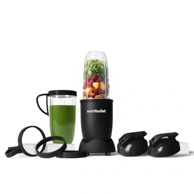 Imagen de nutribullet Pro 900 Watt, batidora personal, multifuncional, 900w potencia, vasos de 900ml y 700ml, matte negro, NB910MAB
