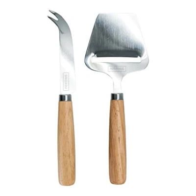 Imagen de NERTHUS FIH 930 Set Cubiertos Queso Inox Madera