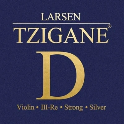 Imagen de Larsen Cuerdas Violin Tzigane multifilamento fibra D plata fuerte